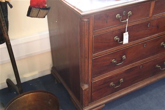 A George III mahogany chest, W.3ft 2in. D.1ft 10in. H.2ft 7in.